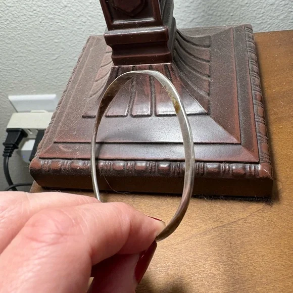 Sterling Silver Bangle Bracelet Set of 3 - Picture 4 of 7